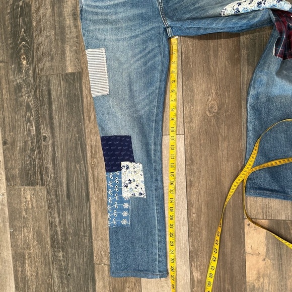 Johnny Was Amelia Boyfriend Floral Patchwork Jeans 27 Mid Rise Relaxed Fit - Picture 8 of 12